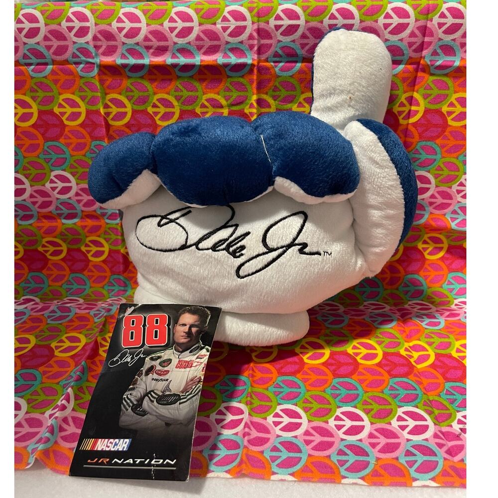 Dale Earnhardt Jr Fan Hand Stitched Signature Plush Stuffed Hand Nascar